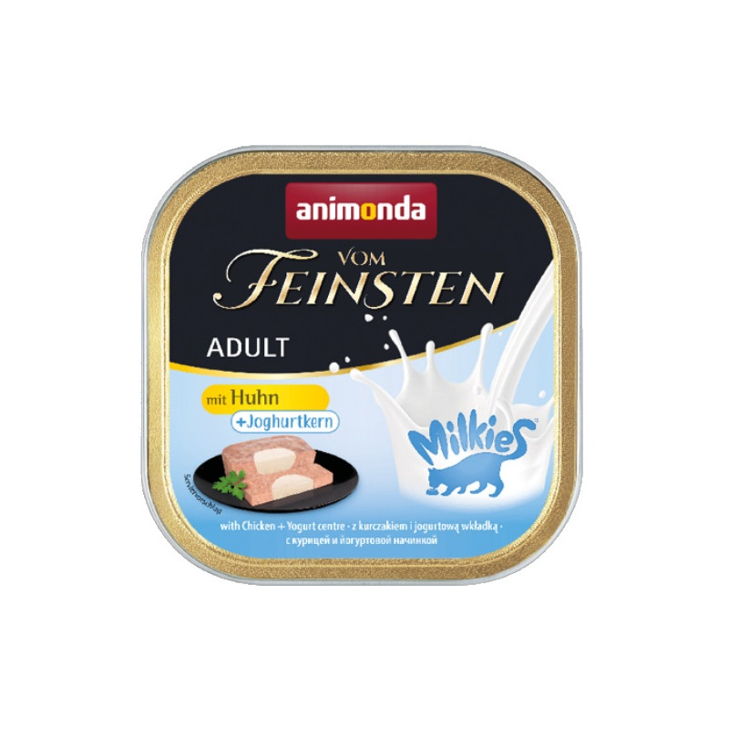 Animonda vom Feinsten Milkies Cat Kurczak + Jogurt tacka 100g - All4Animals