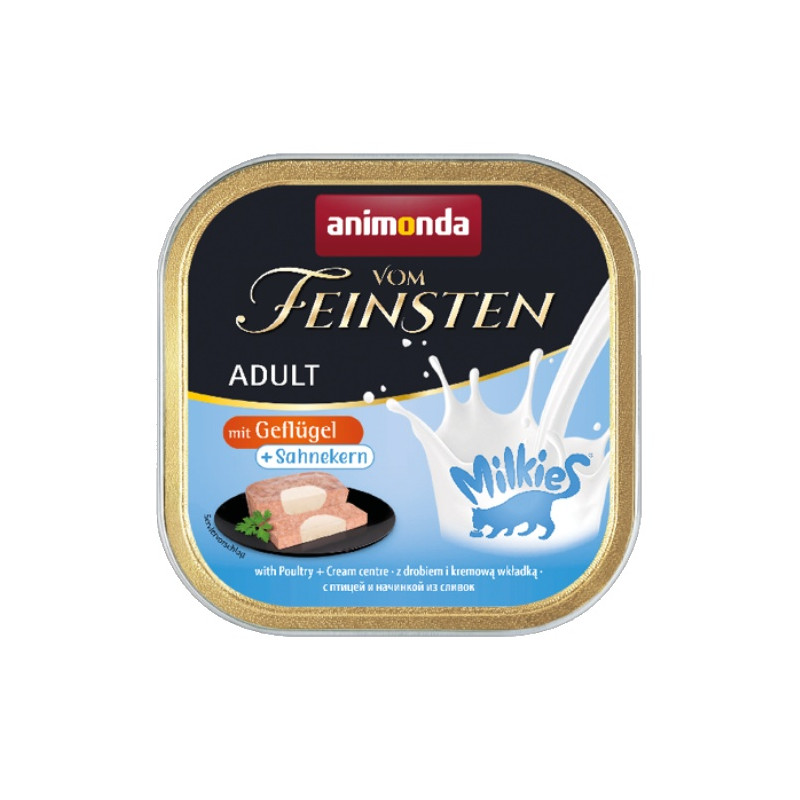 Animonda vom Feinsten Milkies Cat Drób + Sos kremowy tacka 100g - All4Animals