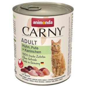 Animonda Carny Adult Kurczak, Indyk + Królik puszka 800g - All4Animals