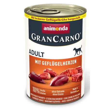 Animonda GranCarno Original Adult Geflugelherzen Drobiowe serca puszka 400g - All4Animals