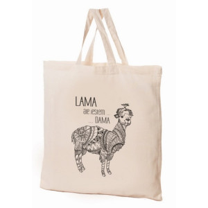 Torba bawełniana 38x42x10cm Zwierzaki - lama - All4Animals