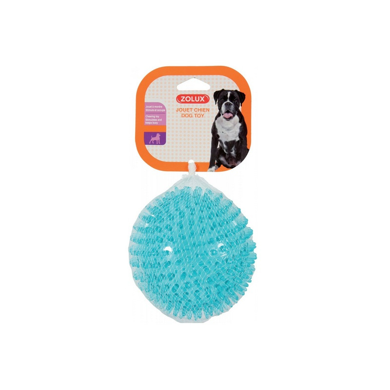 Zolux Zabawka TPR POP Piłka z kolcami 13cm turkusowa - All4Animals