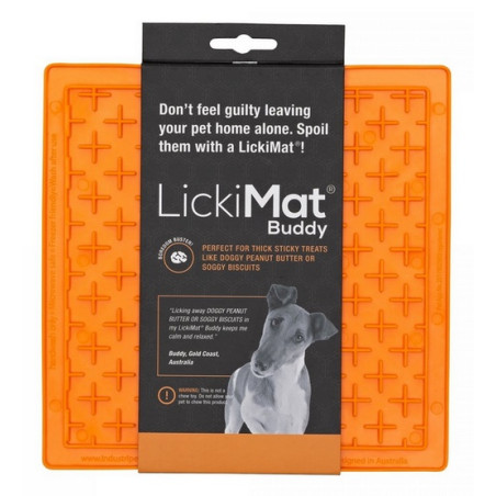 LickiMat Buddy Krzyżyk miękki pomarańczowy - All4Animals