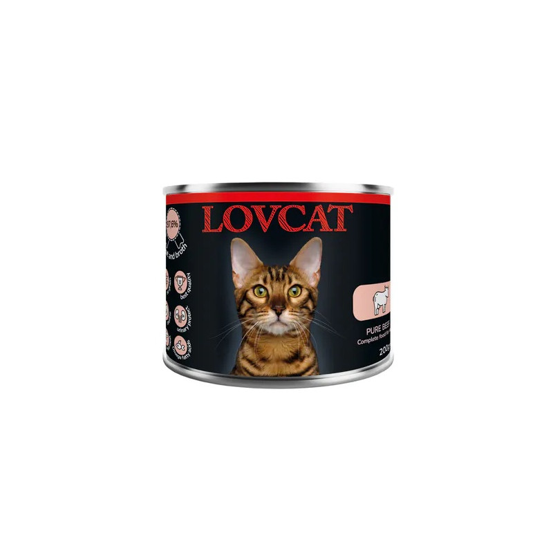 Lovcat Pure Beef puszka 200g - All4Animals