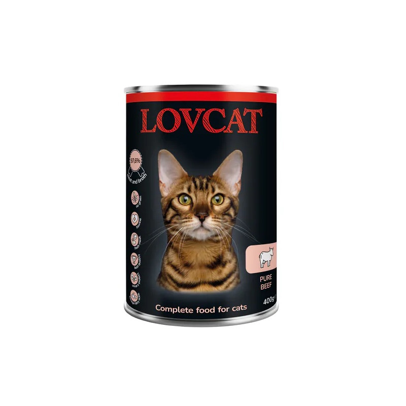 Lovcat Pure Beef puszka 400g - All4Animals