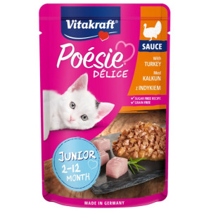 Vitakraft Poesie Deli Sauce Junior indyk saszetka 85g - All4Animals