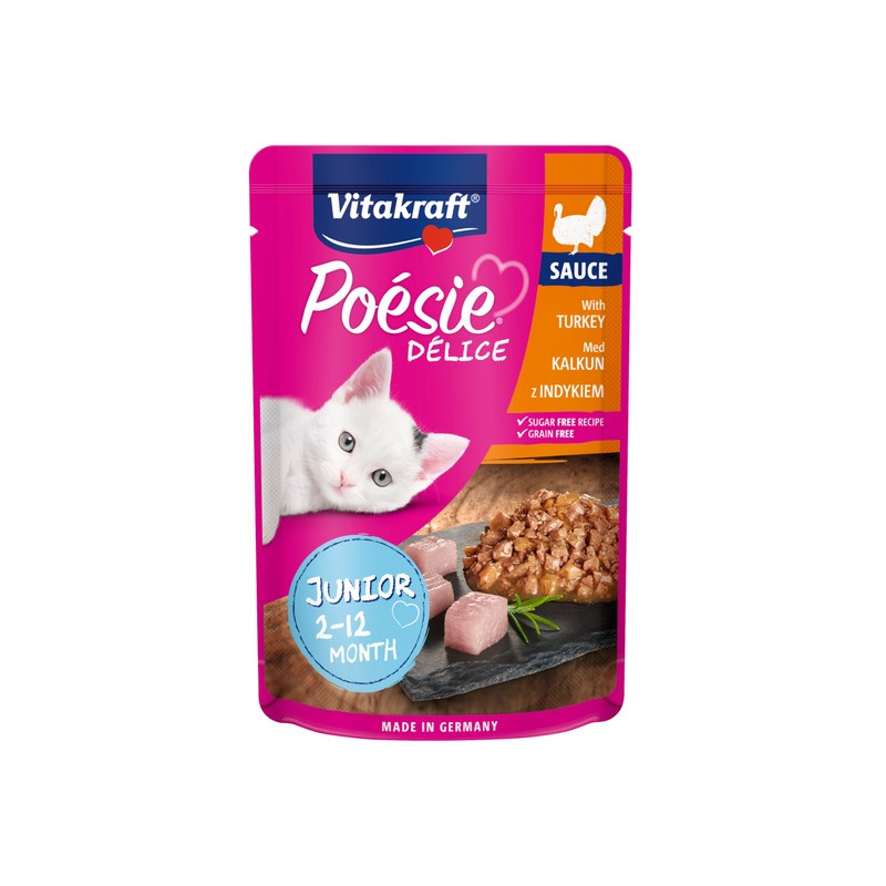 Vitakraft Poesie Deli Sauce Junior indyk saszetka 85g - All4Animals