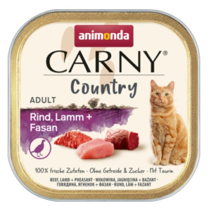 Animonda Carny Country Adult Wołowina, Jagnięcina i Bażant tacka 100g - All4Animals