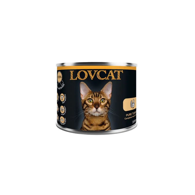 Lovcat Pure Turkey puszka 200g - All4Animals