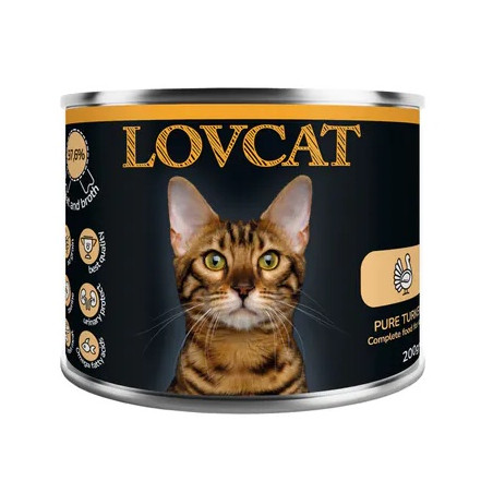 Lovcat Pure Turkey puszka 200g - All4Animals