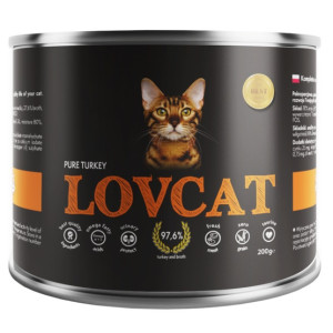 Lovcat Pure Turkey puszka 200g - All4Animals