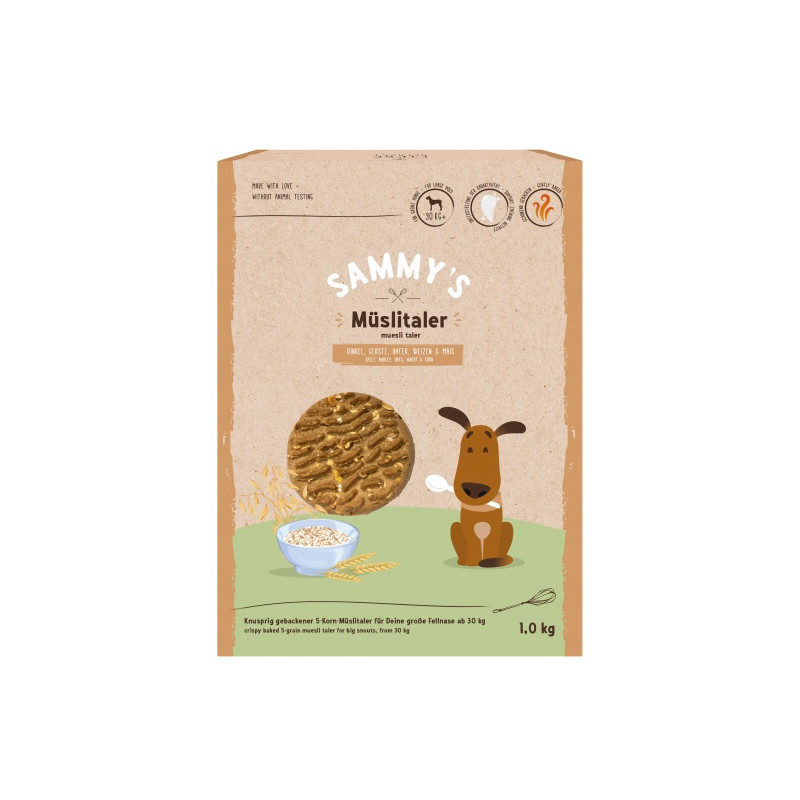 Sammy's Muesli Taler Ciasteczka 1kg - All4Animals