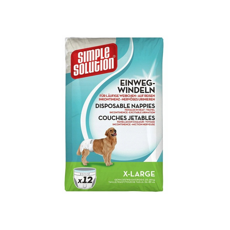 Simple Solution Pieluchy jednorazowe dla suczek XL 12szt. - All4Animals