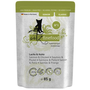 Catz Finefood Classic Senior N.05 Łosoś i kurczak saszetka 85g - All4Animals