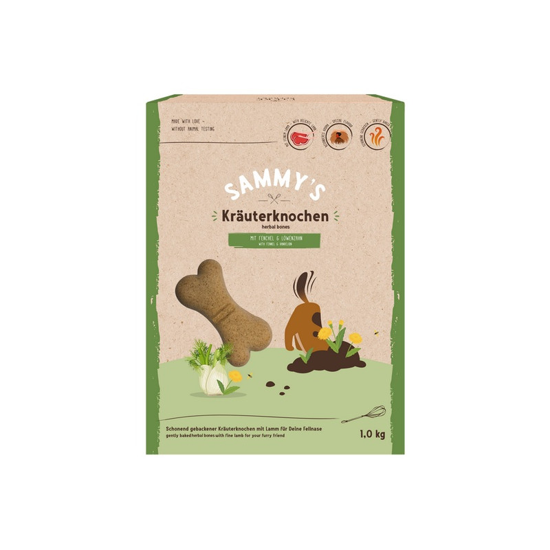 Sammy's Herbal Bone - kostki ziołowe 1kg - All4Animals Sammy's Herbal Bone - kostki ziołowe 1kg - All4Animals