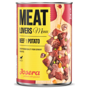 Josera Meat Lovers Menu Wołowina z ziemniakami puszka 400g - All4Animals