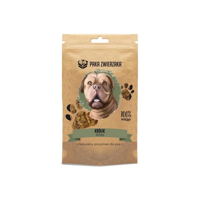 Paka Zwierzaka Stripsy Królik 100% 70g - All4Animals