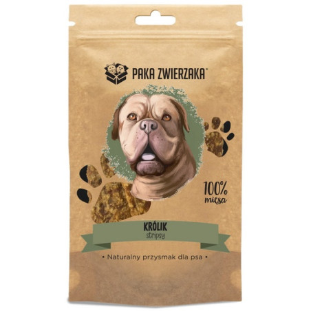 Paka Zwierzaka Stripsy Królik 100% 70g - All4Animals