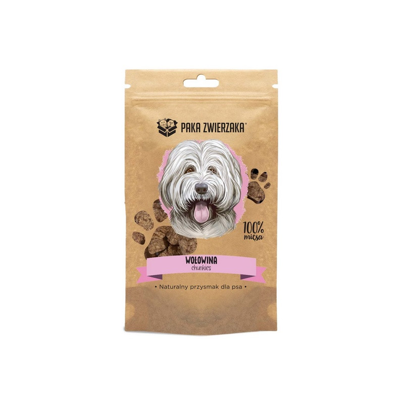 Paka Zwierzaka Chunkies Wołowina 100% 70g - All4Animals