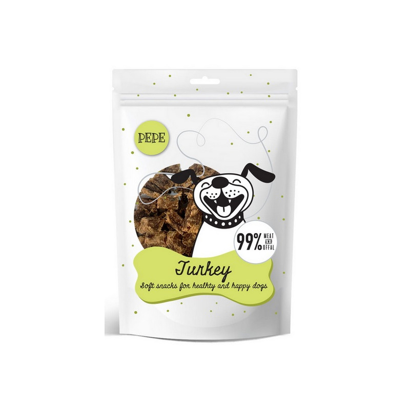 Paka Zwierzaka PEPE Mini Chunkies Turkey (indyk) 70g - All4Animals