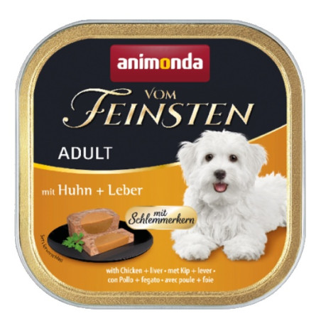Animonda vom Feinsten Dog Adult Kurczak i Wątróbka tacka 150g - All4Animals