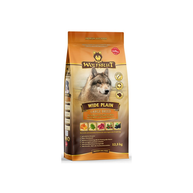 Wolfsblut Dog Wide Plain Large Breed - konina i bataty 12,5kg - All4Animals