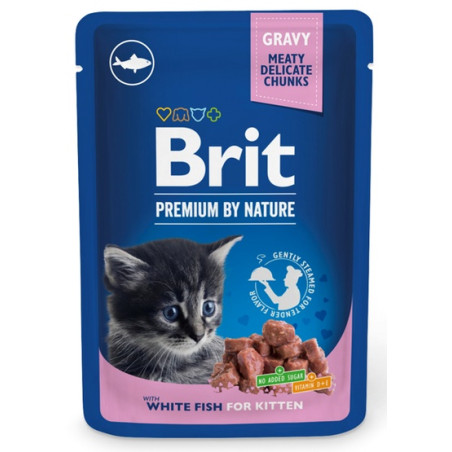 Brit Premium By Nature Cat Kitten White Fish sos saszetka 100g - All4Animals