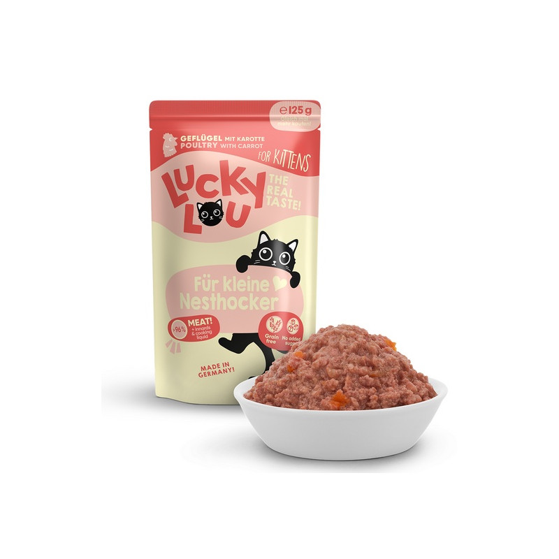 Lucky Lou Lifestage Kitten Drób saszetka 125g - All4Animals