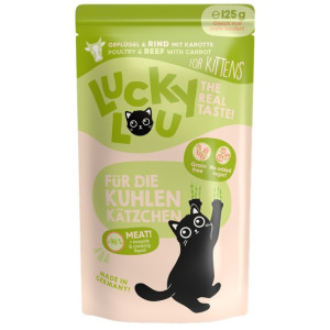 Lucky Lou Lifestage Kitten Drób i wołowina saszetka 125g - All4Animals