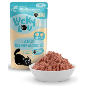 Lucky Lou Lifestage Kitten Drób i pstrąg saszetka 125g - All4Animals