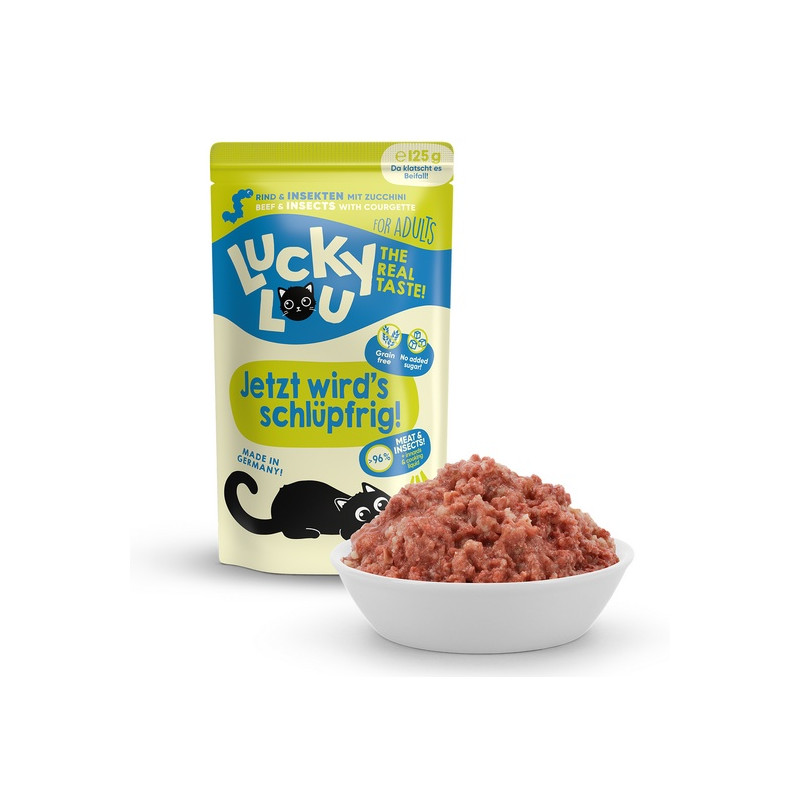 Lucky Lou Lifestage Adult Wołowina i owady saszetka 125g - All4Animals