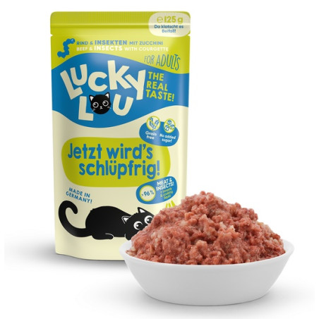 Lucky Lou Lifestage Adult Wołowina i owady saszetka 125g - All4Animals
