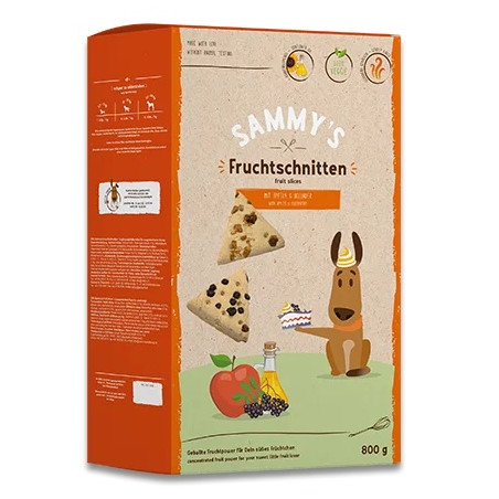 Sammy's Fruit Slices Owocowe Trójkąty 800g - All4Animals