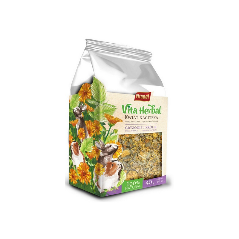 Vitapol Vita Herbal Kwiat nagietka suszony dla gryzoni i królika 40g - All4Animals
