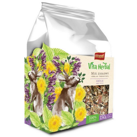 Vitapol Vita Herbal Mix ziolowy dla królika 150g - All4Animals