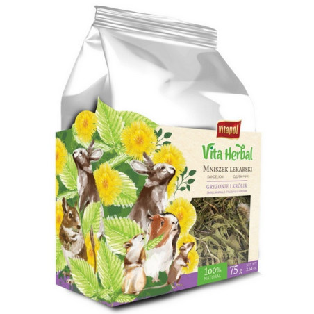 Vitapol Vita Herbal Mniszek lekarski ziele dla gryzoni i królika 75g - All4Animals