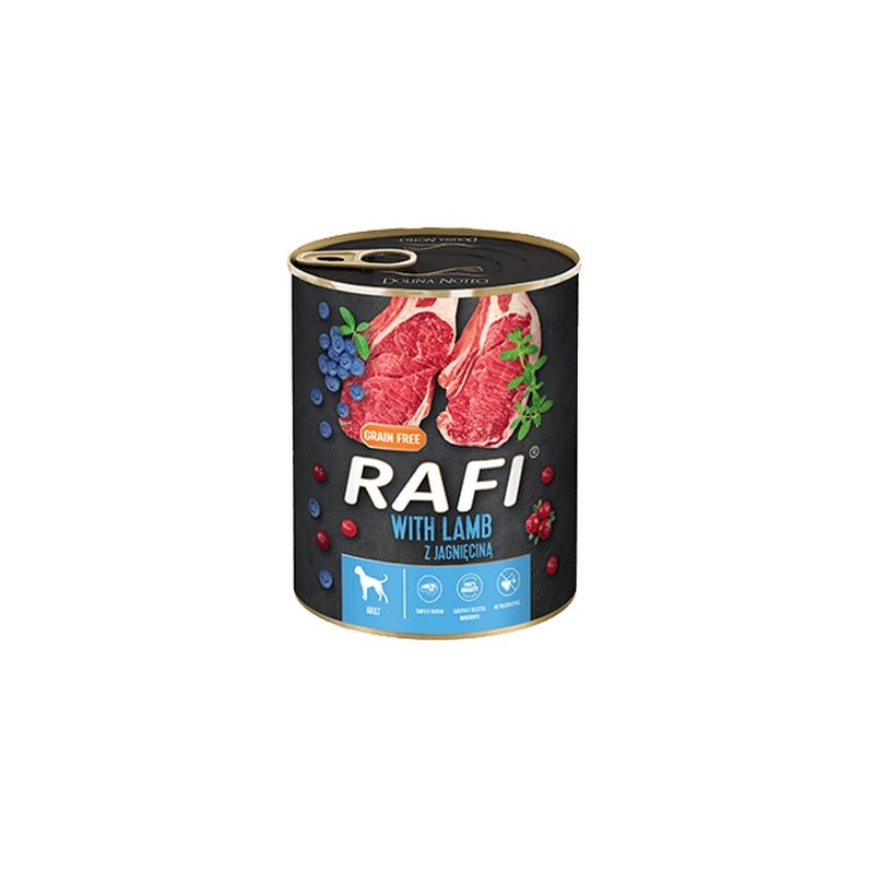 Rafi Pies Jagnięcina puszka 800g - All4Animals
