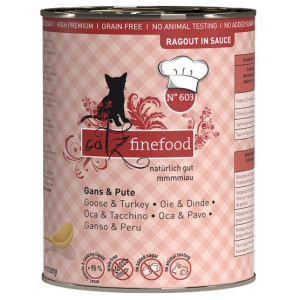 Catz Finefood Ragout N.603 Gęś i Indyk puszka 380g - All4Animals