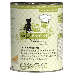 Catz Finefood Ragout N.605 Łosoś i Dzika Kaczka puszka 380g - All4Animals