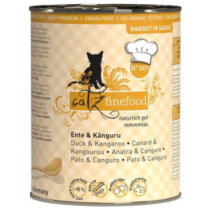 Catz Finefood Ragout N.607 Kaczka i Kangur puszka 380g - All4Animals