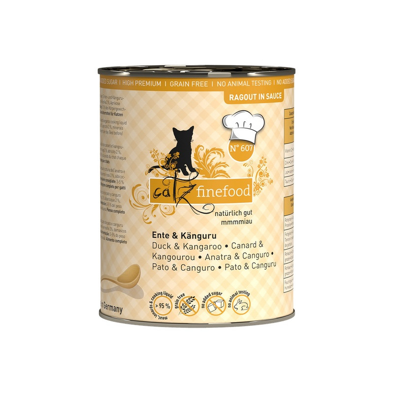 Catz Finefood Ragout N.607 Kaczka i Kangur puszka 380g - All4Animals