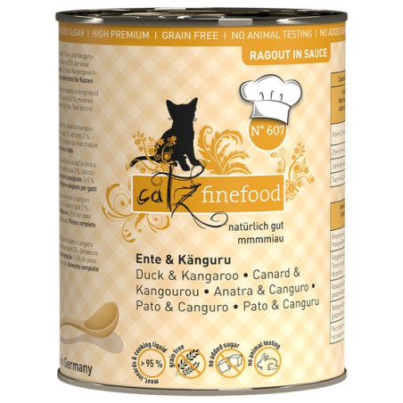 Catz Finefood Ragout N.607 Kaczka i Kangur puszka 380g - All4Animals