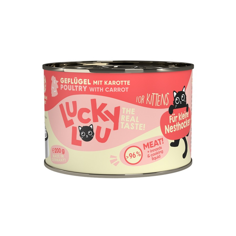 Lucky Lou Lifestage Kitten Drób puszka 200g - All4Animals