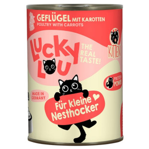 Lucky Lou Lifestage Kitten Drób puszka 400g - All4Animals