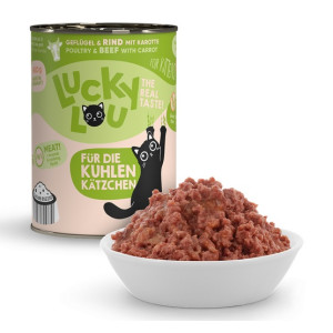 Lucky Lou Lifestage Kitten Drób i wołowina puszka 400g - All4Animals
