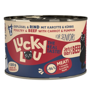 Lucky Lou Lifestage Senior Drób i wołowina puszka 200g - All4Animals