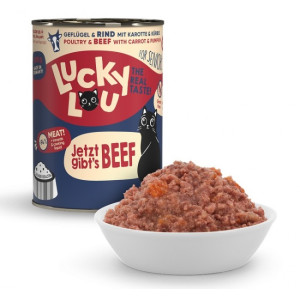 Lucky Lou Lifestage Senior Drób i wołowina puszka 400g - All4Animals