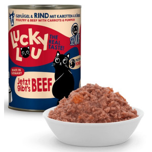 Lucky Lou Lifestage Senior Drób i wołowina puszka 400g - All4Animals