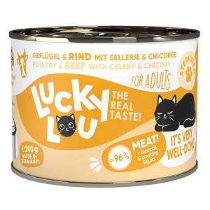 Lucky Lou Lifestage Sterilized Drób i wołowina puszka 200g - All4Animals
