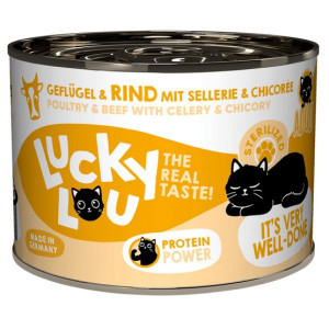 Lucky Lou Lifestage Sterilized Drób i wołowina puszka 200g - All4Animals